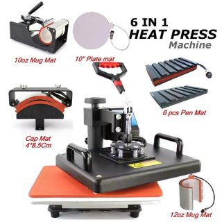 6 In 1 - 6pcs Pen Mat Multi-function Digital Heat Transfer Machine