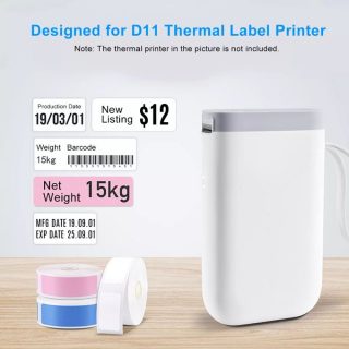 Niimbot D11 Mini Label Printer With 5 Rolls Tapes Supermarket Tear-Resistant Waterproof  Anti-Oil