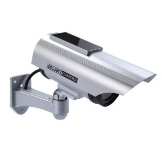 Louis Will Solar Powered Dummy Fake Simulated CCTV Camera With LED Blinking Light(Silver)