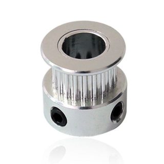 16 Tooth Synchronous Wheel 2gt Oxidation Aluminum Alloy Computer Accessories Silver