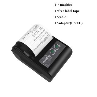 Bluetooth Portable Receipt Barcode Register Store Invoice Label Printer For 57mm Thermal Paper