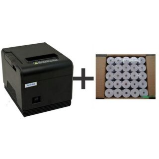 XPrinter Autocutter 80mm POS Thermal Receipt Printer & 80mm Thermal Receipt Paper - 50 Rolls