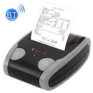 QS-5806 Portable 58mm Bluetooth POS Receipt Thermal Printer - Grey