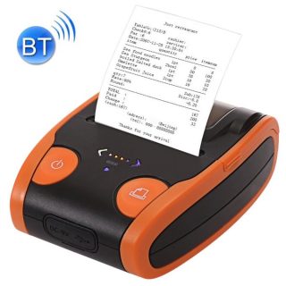 QS-5806 Portable 58mm Bluetooth POS Receipt Thermal Printer - Orange