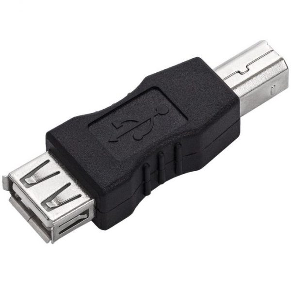 USB 2.0 Type A Female To Type B Male Converter For PC, Printer, Scanner, Modem