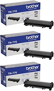 Brother Genuine Super High Yield Black Toner Cartridge 3-Pack, TN770, Replacement Black Toner, Page Yield Up to 4,500 Pages Each