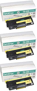 Brother Genuine Black Toner Cartridge 3-Pack, TN430, Replacement Black Toner, Page Yield Up to 3,000 Pages Each