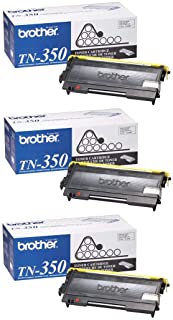 Brother Genuine Black Toner Cartridge 3-Pack, TN350, Replacement Black Toner, Page Yield Up to 2,500 Pages Each