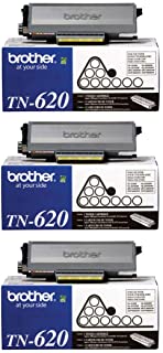 Brother Genuine Black Toner Cartridge 3-Pack, TN620, Replacement Black Toner, Page Yield Up to 3,000 Pages Each