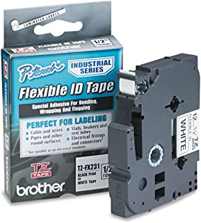 Brother TZEFX-231 Flexible Tape - 0.47quot; Width x 26.20 ft Length - 1 / Each - Rectangle - Thermal Transfer - White